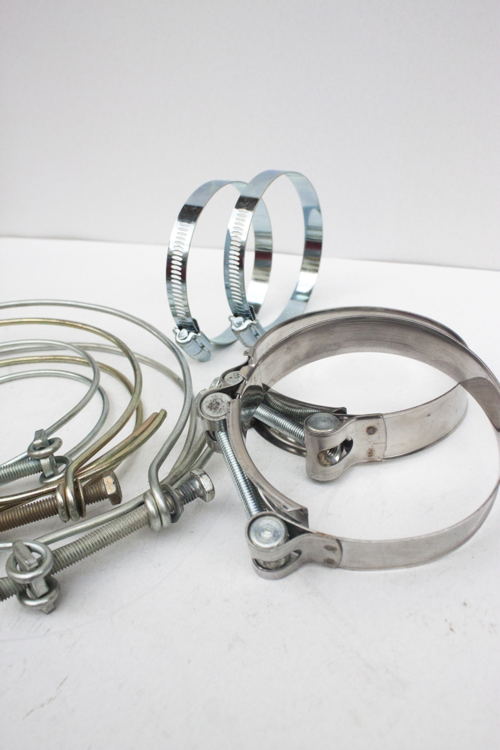 Chrome and Galvanized Adjustable Clamps